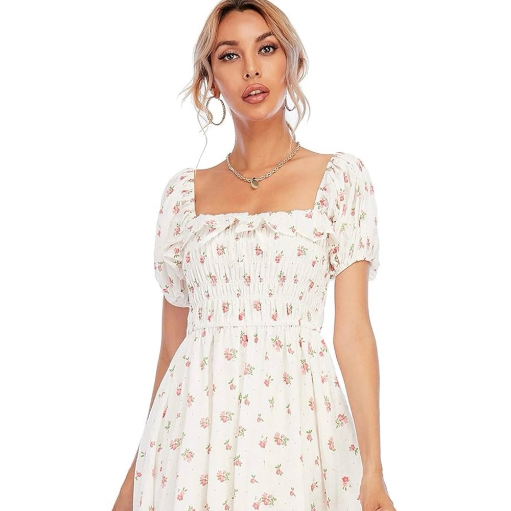 R.Vivimos NWT large pink flower sundress.
